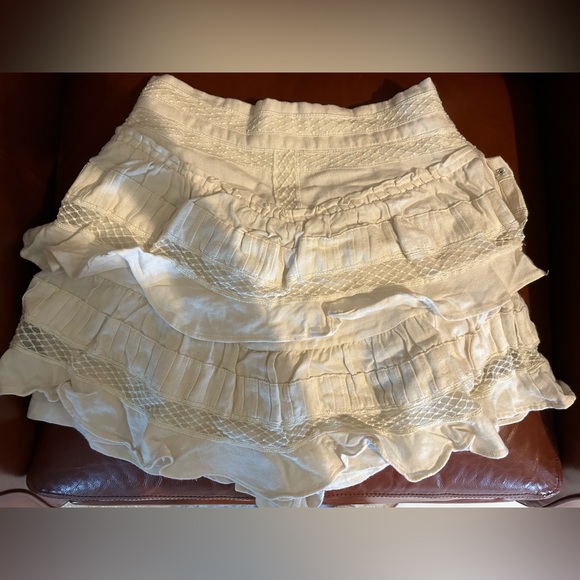 IRO Paris cream ruffle skirt Sz: 34 (US 2) - Picture 2 of 3
